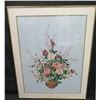 Image 1 : Framed Needlepoint Floral Art 25"x32"