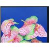Image 2 : Large Original Art on Canvas, Anthurium in Glass Jar, Signed by Artist, 24"x48" Unframed