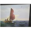 Image 3 : Large Original Oil on Canvas, Sailing, Signed by Artist Karglund (?) 11/24  50"x 27" Unframed