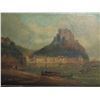 Image 2 : Framed Painting on Canvas, Castle & Seascape 22"x15"