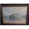 Image 2 : Framed Art, Log Cabin Signed by Jos. Hermes 14"x11"