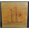 Image 1 : Art on Board, Ship w/ Flags, Signed by Klipper, Italy, Unframed 12"x12"