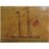 Image 2 : Art on Board, Ship w/ Flags, Signed by Klipper, Italy, Unframed 12"x12"