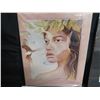 Image 2 : Qty 4 Prints: Hawaiian Girl w/ Haku Lei, Tiger, Asian Woman & Landscape Art