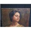 Image 2 : Art on Thick Cardboard, Female with Shawl, Signed by V. Rizzetti, Unframed 20"x25"