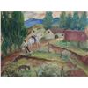 Image 2 : Framed Original Painting, Rural Landscape Scene, Signed Zamotzu 1st Prize 22"x18"
