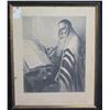 Image 1 : Framed Black & White Print, Bearded Male 15"x18"