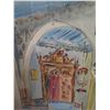 Image 2 : Framed Watercolor, 'The Ashkenazi Synagogue of Ari Safao' Signed Betty Guy 17"x21"