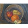 Image 2 : Still Life Original Painting, Bowl of Fruit, Unframed Paper Board 15"x12"