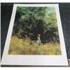 Image 1 : Print on Paper, Girl w/ Flower Basket, by A. Sehring, Unframed 26"x34"