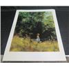 Image 1 : Print on Paper, Girl w/ Flower Basket, by A. Sehring, Unframed 26"x34"