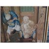 Image 8 : Bamboo-Framed Asian Art 59"x51" (slight peeling - see photos)