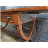 Image 8 : Mark David Wooden Side Table w/ Hinged Folding Sides & 2 Drawers 53"x20"x28"H