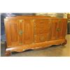 Image 1 : Sideboard Cabinet, Yaka Wood from Africa 80"x21"x42"H (some damage) by Axiom Design 4/95 By T. Doyle