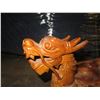 Image 2 : Carved Wooden 2 Headed Dragon Mancala Board 42"x7"x11"H & Bag of Dice