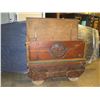 Image 2 : Antique Carved Wooden Asian Chest w/ Hinged Lid &51"x19"x46"H (has scratches from transport)