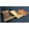 Image 1 : Qty 2 Wooden Trays and Wooden Bowl w/ Pounder