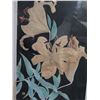 Image 2 : Framed Watercolor, Lilies w/ Maker's Mark 16"x20" (matting is stained/damaged)