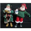 Image 1 : Qty 2 Santa Figurines: Santa w/ Snowman3 10"H, Clothique by Possible Dreams 1993