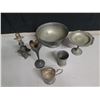 Image 2 : Qty 6 Tableware Accents: Candy Dish by Gorham, Cup w/ Handle MHH, Plated Vase, etc