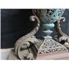 Image 8 : Ornate Pierced Metal Urn w/ Scroll Leaf Handles & Lid 19"H