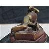 Image 8 : Lounging Egyptian Female Figurine on Marble Base 14"L, 8"H