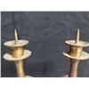 Image 2 : Qty 2 Brass Candlesticks w/ Round Tripod Base 15"H