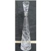 Image 1 : Tall Lead Crystal  Decanter w/ Stopper, Poland 16"H