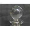 Image 2 : Glass Decanter w/ Stopper & Belt Motif Accent 11"H