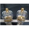 Image 2 : Qty 2 Glass Pepper Mills w/ Gold-Toned Accents 8.5"H
