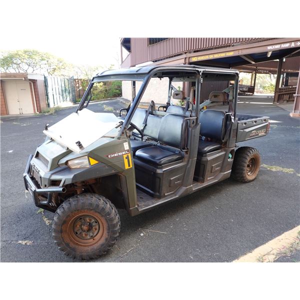 Polaris Ranger Crew Diesel UTV with Dump Bed (Starts & Runs - See Video)