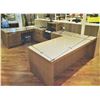 Image 2 : Workstation - "U" Shape Ensemble, File Drawers, 6-Section Display Shelving, Printer Station