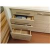 Image 8 : Buffet Station w/ Base Cabinets, Drawers, Open Shelving, 3-Panel Turtle Motif Upper Cabinets