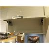 Image 8 : Qty 2 Upper Cabinets, Textured White Gloss Wave Pattern, Ultra Matte Creme