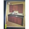 Image 2 : Kitchen Ensemble w/ Base & Upper Cabinets, Black Countertop, Sink