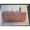 Image 2 : Floating Vanity w/ Wooden Cabinet/Drawers, Counter, Glacier Bay Sink & Faucet