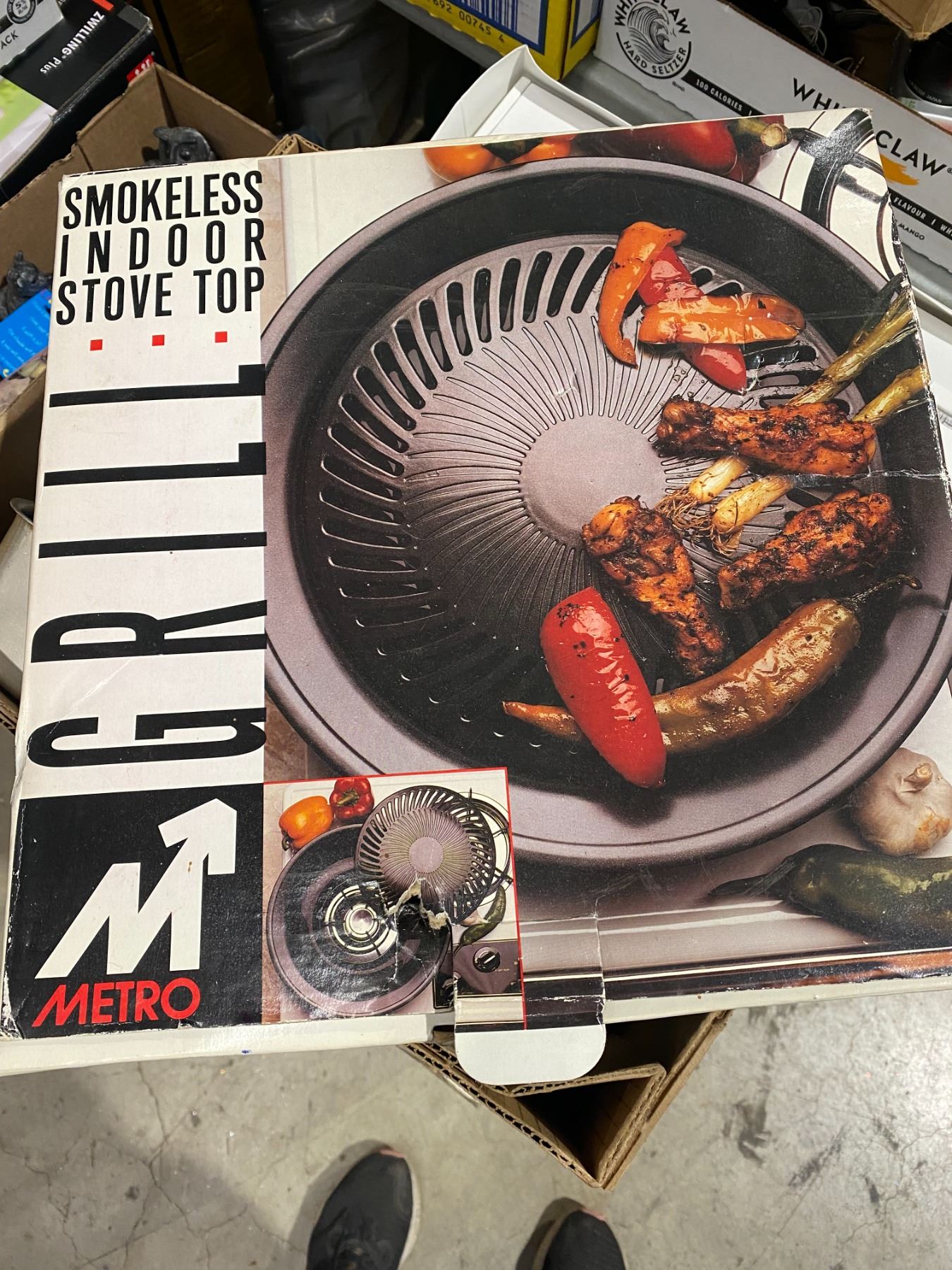 Smokeless indoor stove top grill