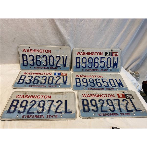 Washington license plates