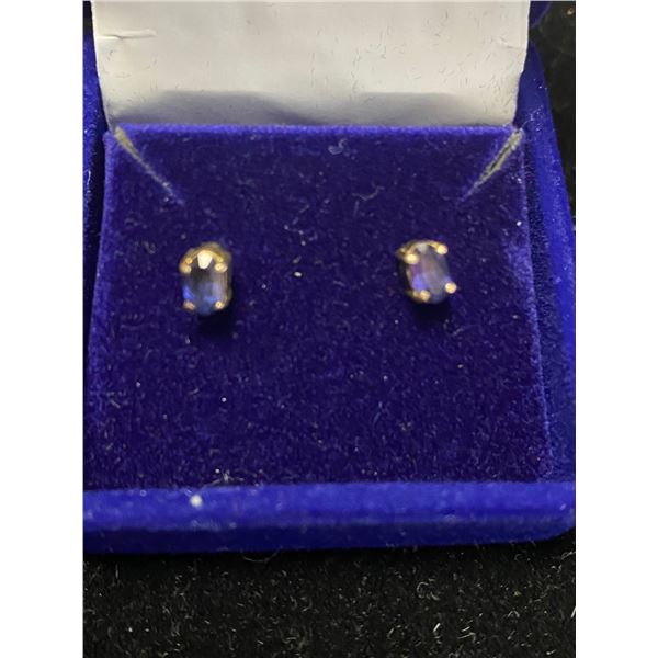 14K Sapphire earrings no backings