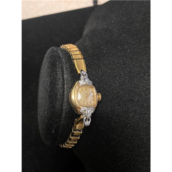 10K gold filled vintage Bulova ladies watch 23 jewel
