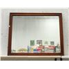 Image 1 : Vintage Oak Framed Wall Mirror - 33" x 27"