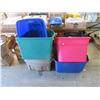 Image 1 : 7 Assorted Lidless Totes & Crates