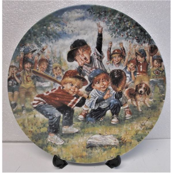 Collectors Plate "Hey, Batter Batter!" by Stewart Sherwood 1993