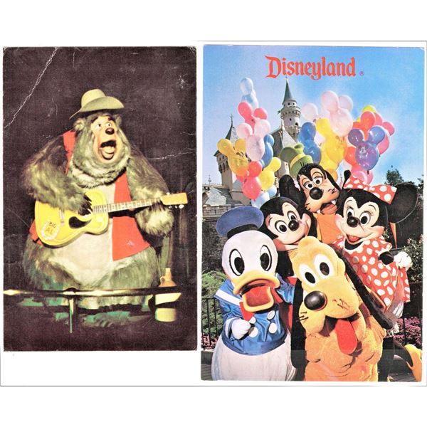 FIVE Vintage Disney Postcards
