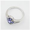 Image 4 : Sterling Silver Genuine Tanzanite & White Sapphire Ring