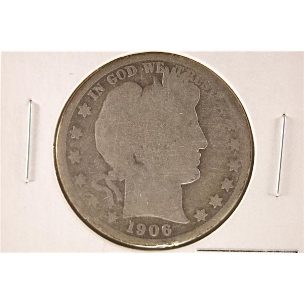 1906-D BARBER HALF DOLLAR
