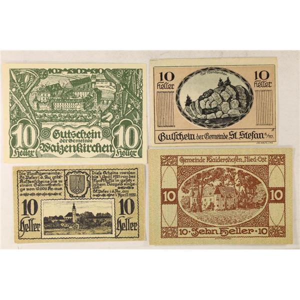 4-10 HELLER NOTGELDS UNC