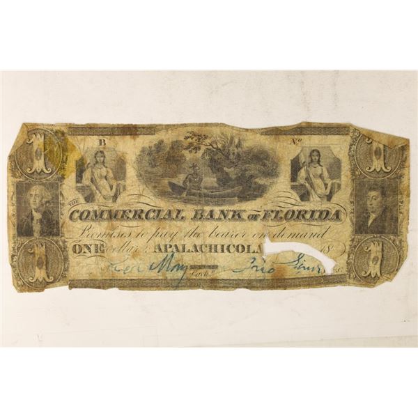 18?? COMMERCIAL BANK OF FLORIDA $1 OBSOLETE BANK