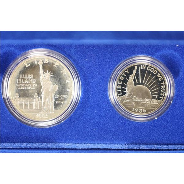 1986 US LIBERTY 2 COIN PROOF SET