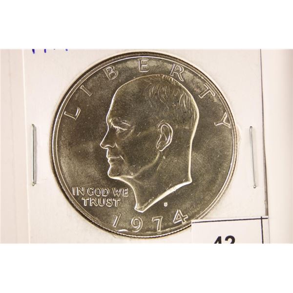 1974-S IKE SILVER DOLLAR BRILLIANT UNC
